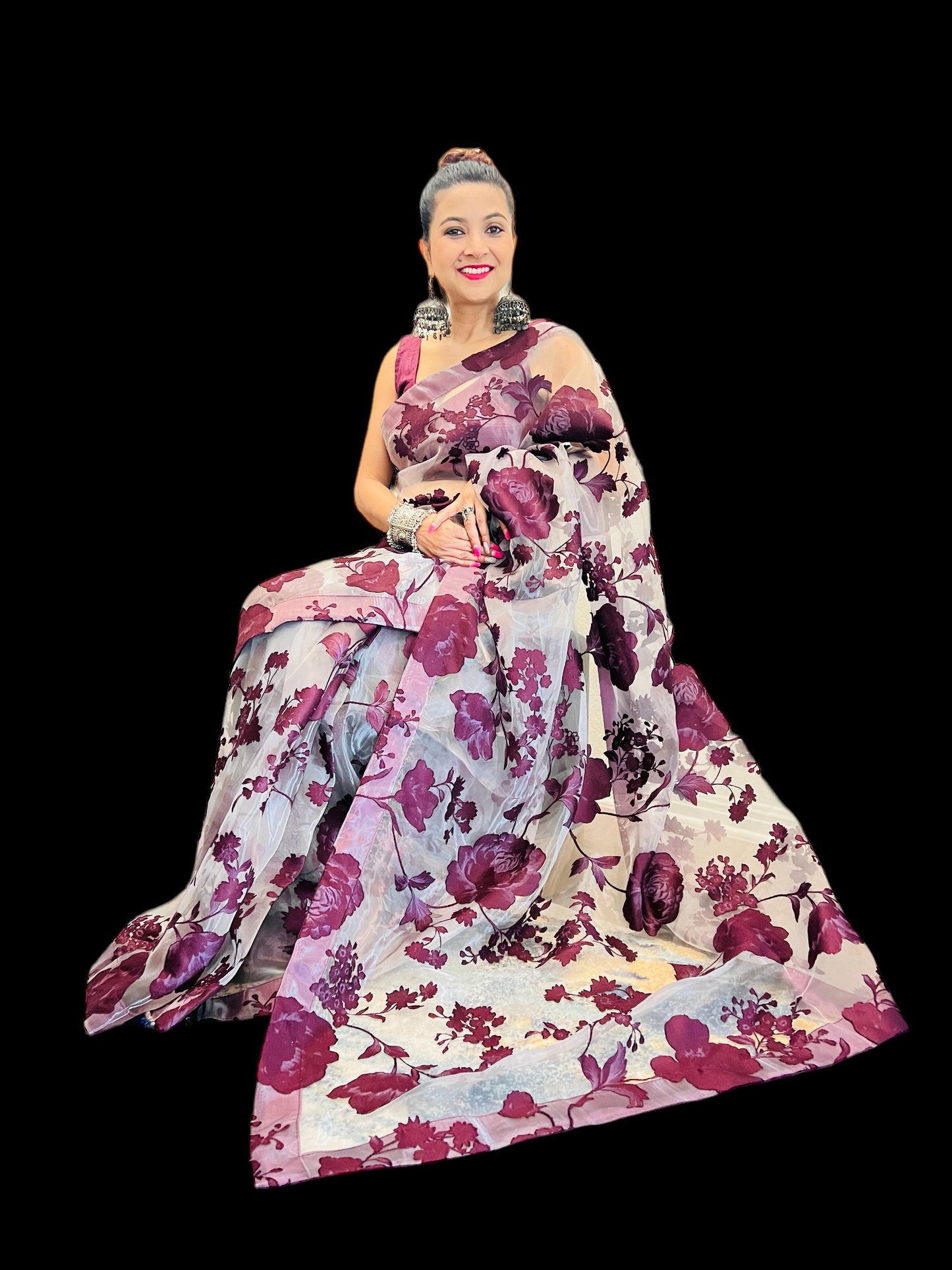 Handpicked Light weight Soft Organza Saree