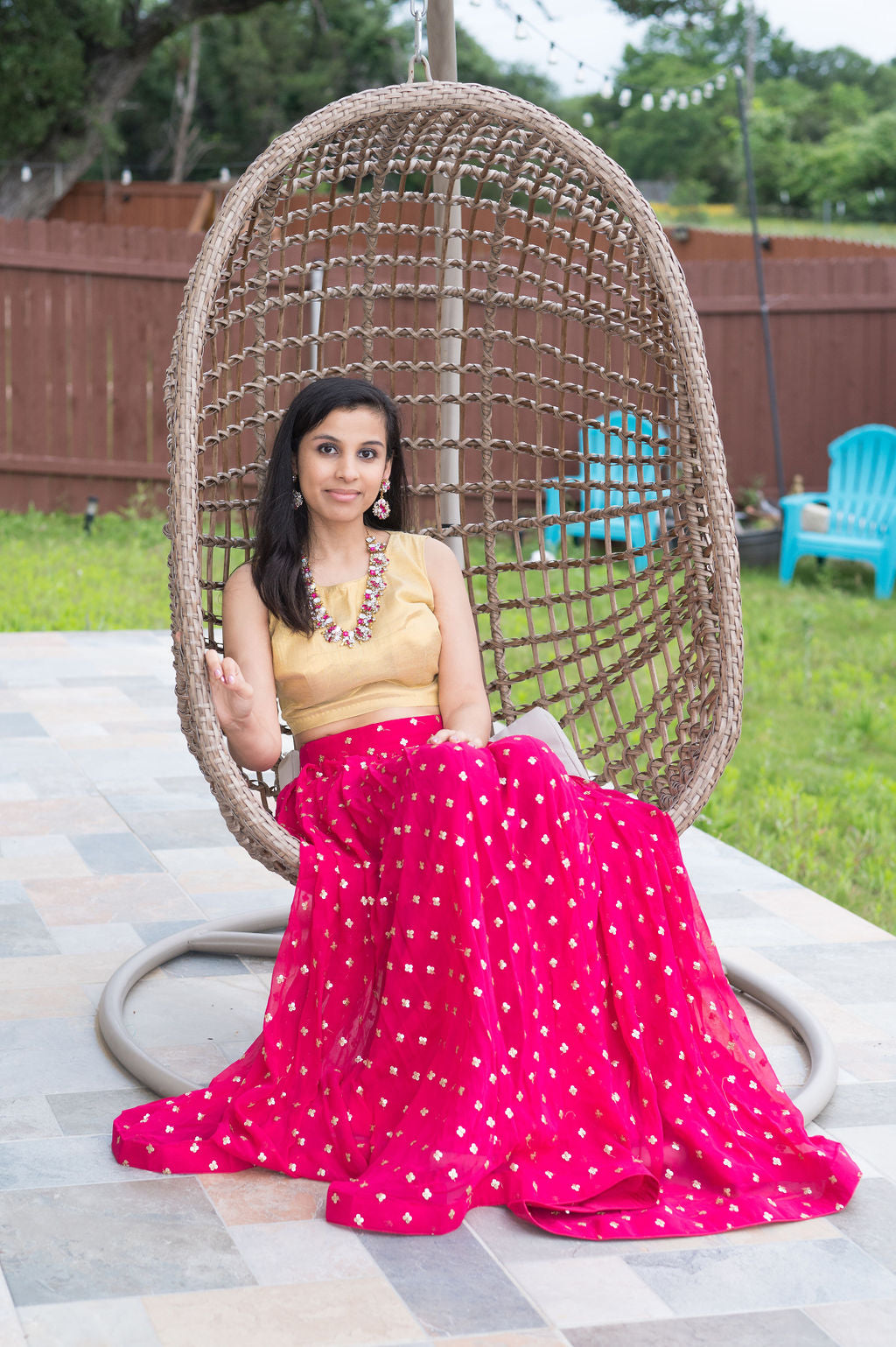 Hot pink lehenga skirt best sale